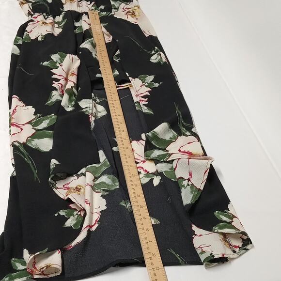 women's floral black halter sleeveless long skirt Rompers/ jumpsuit size M EUC - Picture 15 of 15